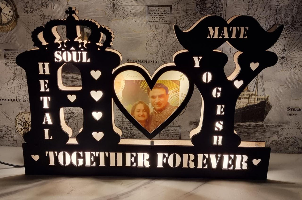 Alphabetic A TO Z Wooden Name Board with photo
