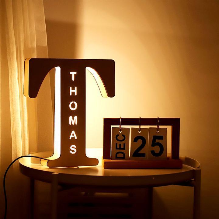 Personalized Custom Wooden Engraved Name Wall Night Light