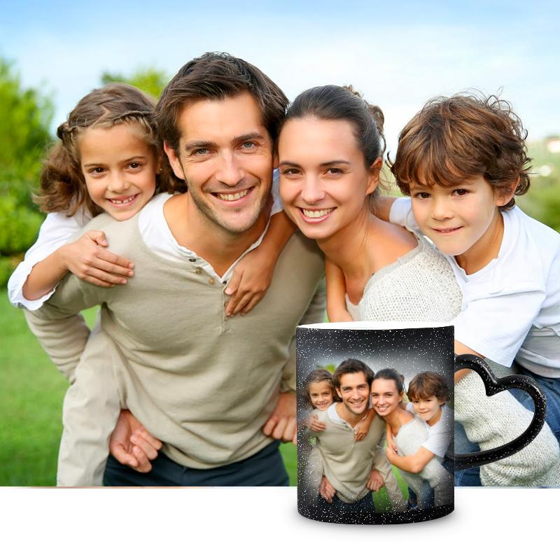Personalised Heart Black Magic Mug