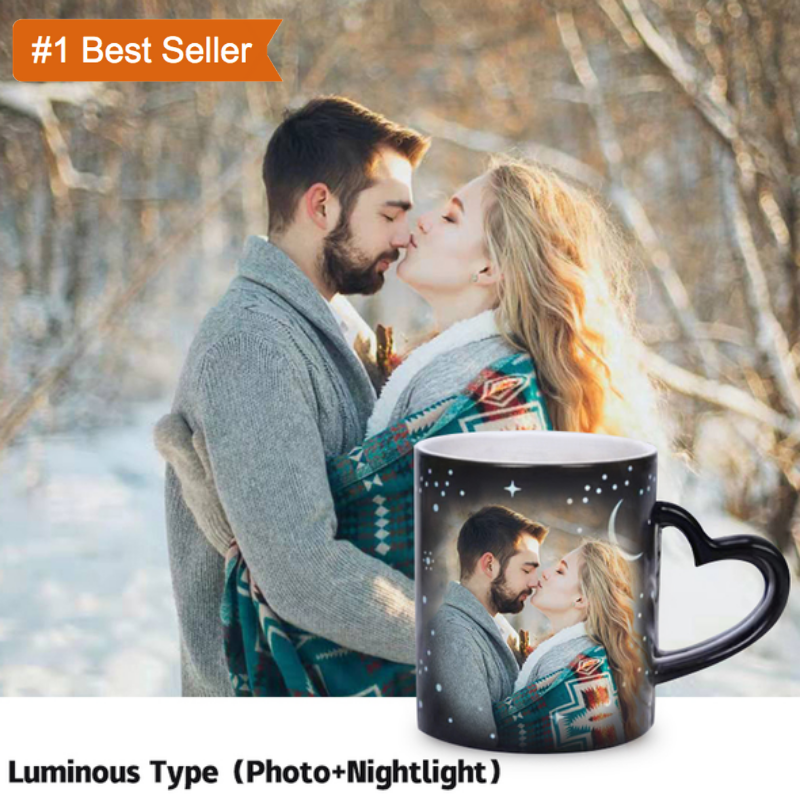 Personalised Heart Black Magic Mug