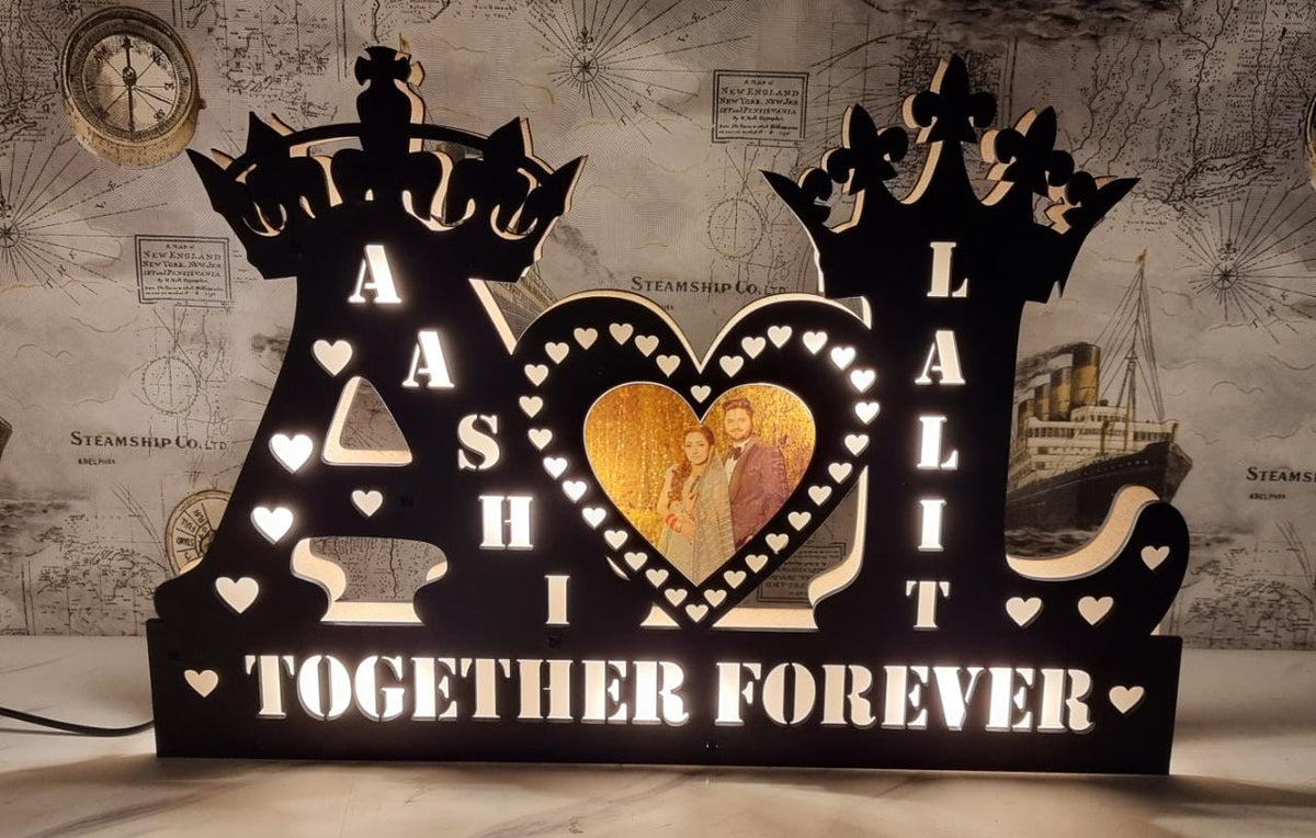 Alphabetic A TO Z Wooden Name Board with photo