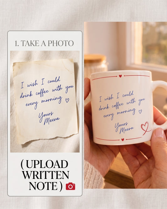 hand written not uploading for printing custom handwritten mug